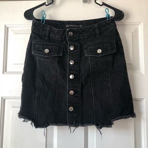 ZARA Denim Button Down Skirt
